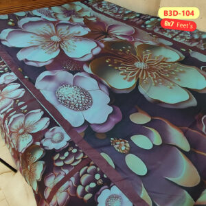 3D Waterproof Bed Sheet-104-6X7 Feet's